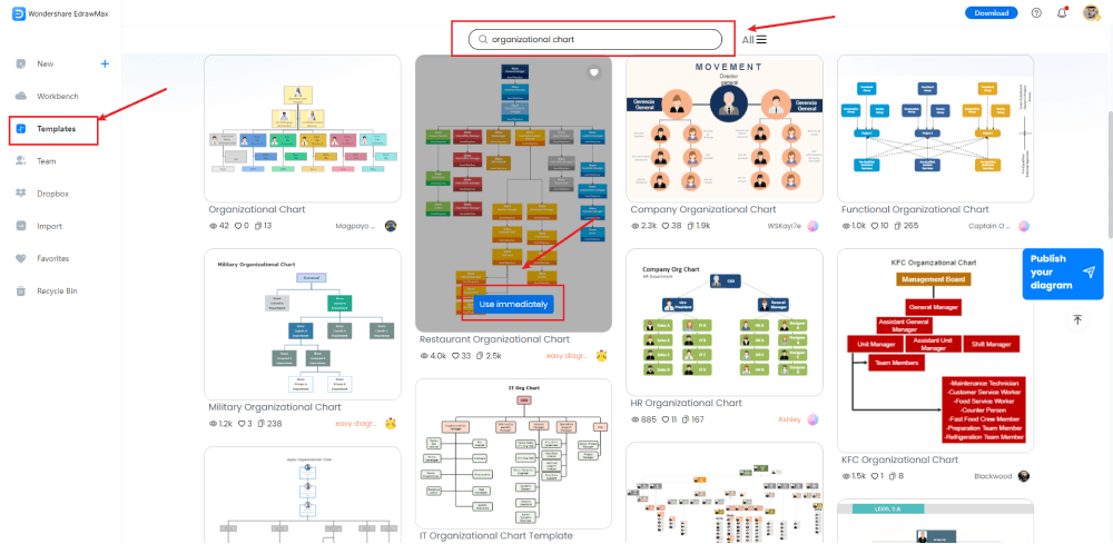 Create an Organizational Chart in EdrawMax