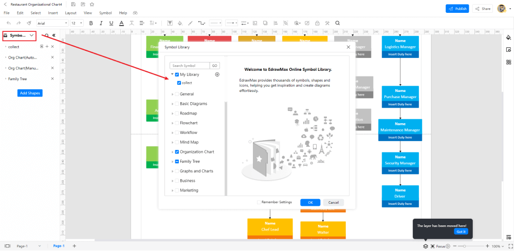 Create an Organizational Chart in EdrawMax