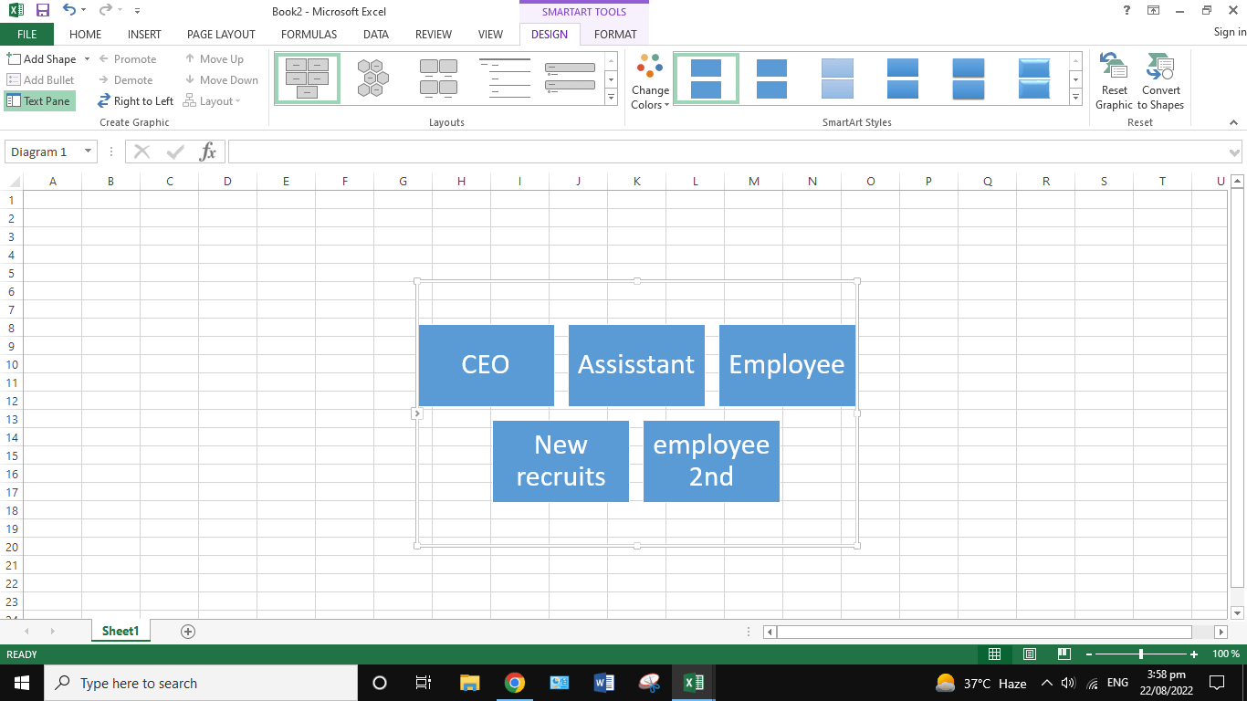 Create an Organizational Chart in Excel