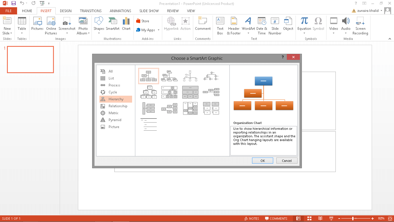 Create an Organizational Chart in PowerPoint