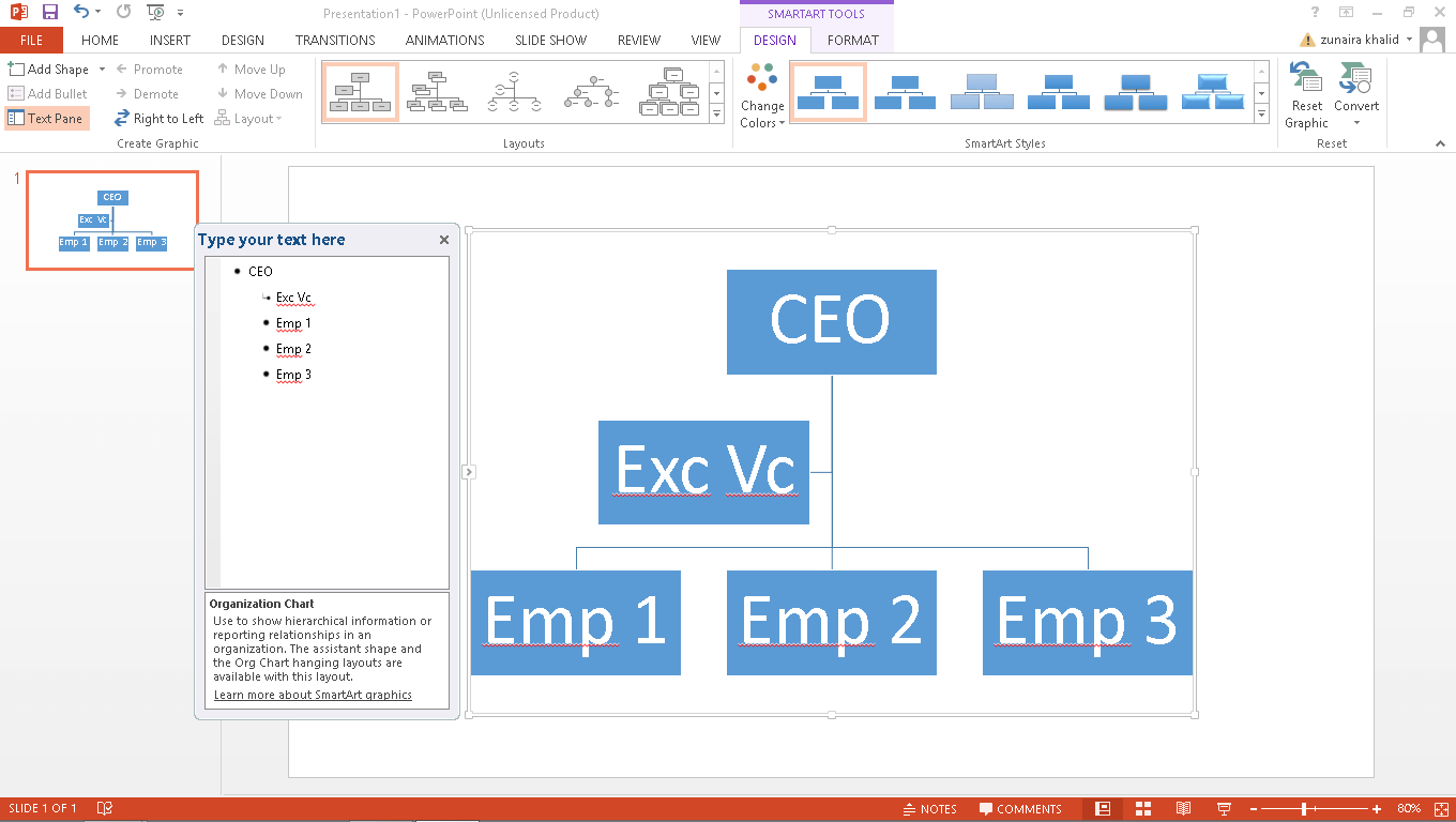 Create an Organizational Chart in PowerPoint