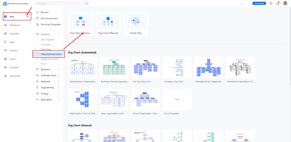 Create an Organizational Chart in EdrawMax