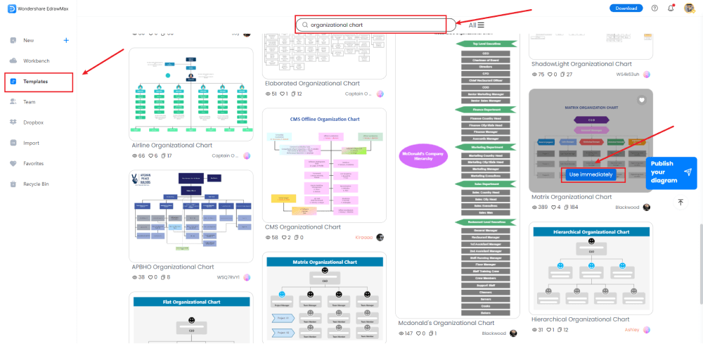 Create an Organizational Chart in EdrawMax