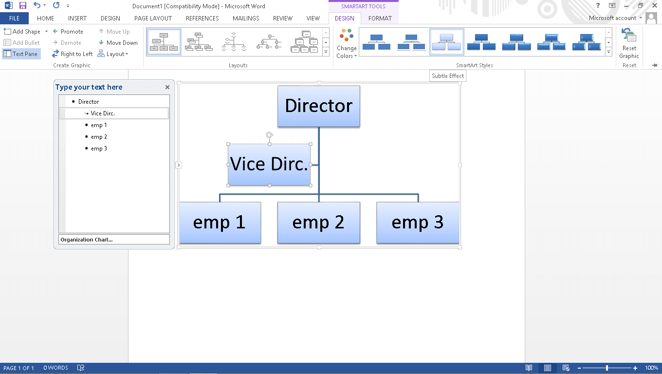 Create an Organizational Chart in PowerPoint