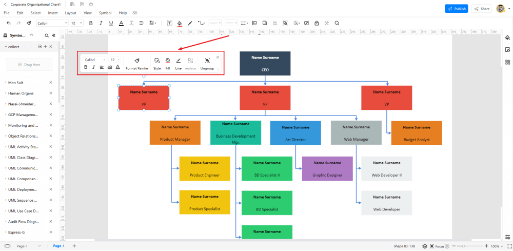 Create an Organizational Chart in EdrawMax
