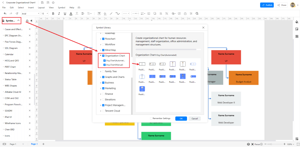 Create an Organizational Chart in EdrawMax