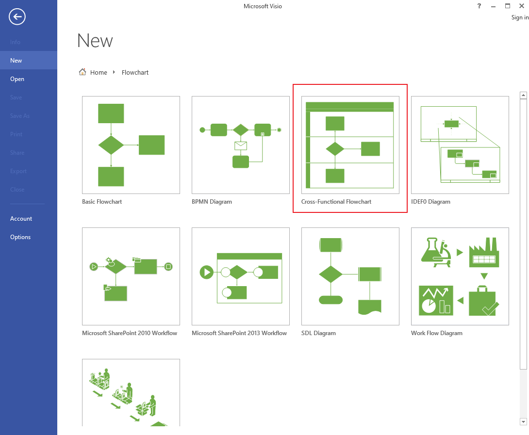 Make a Cross-Functional Flowchart in Visio