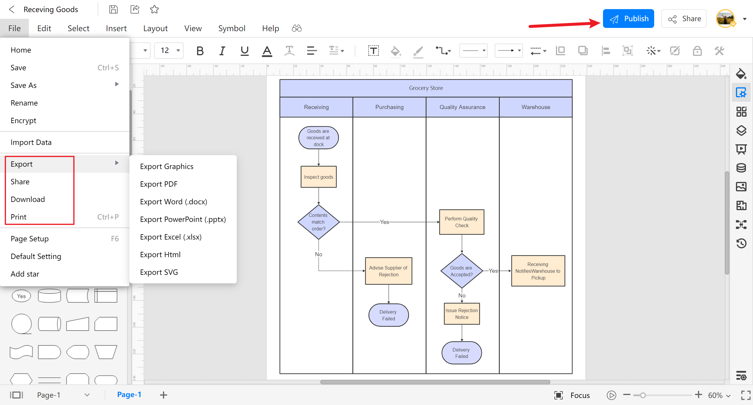 Make a Swimlane Diagram in EdrawMax