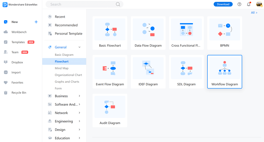 Make a Workflow Diagram in EdrawMax