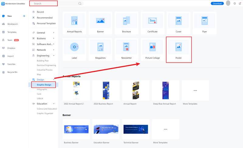 How to Make a Poster in EdrawMax Online