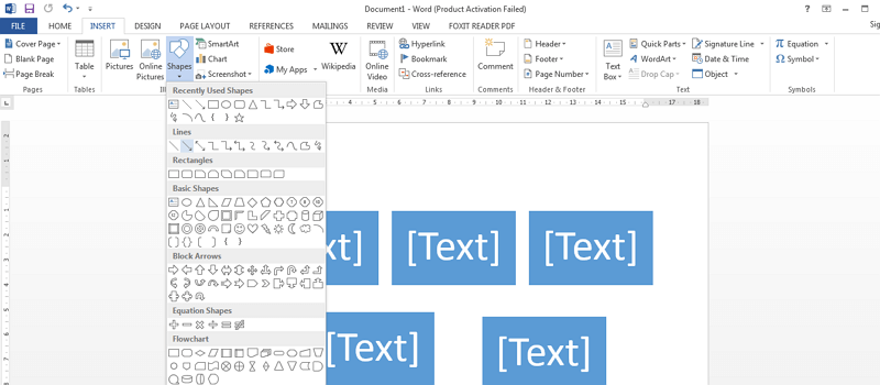 how to make an block diagram in Word