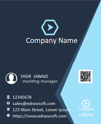 Vertical Business Card Template