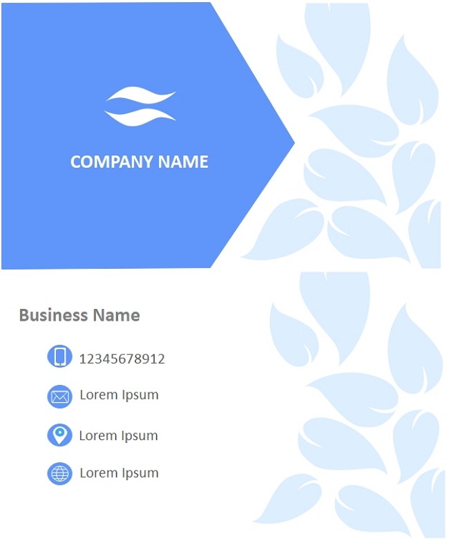 Business Card Word example