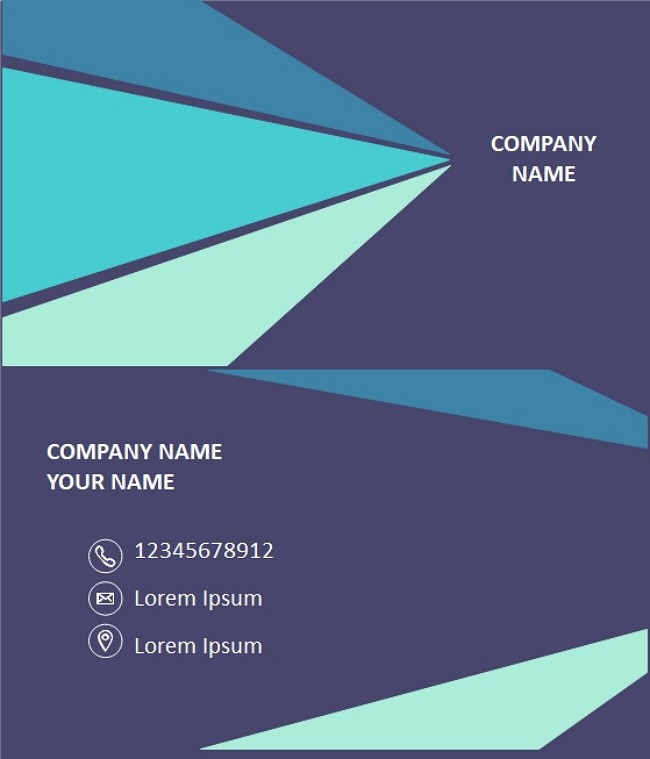 Business Card Word example