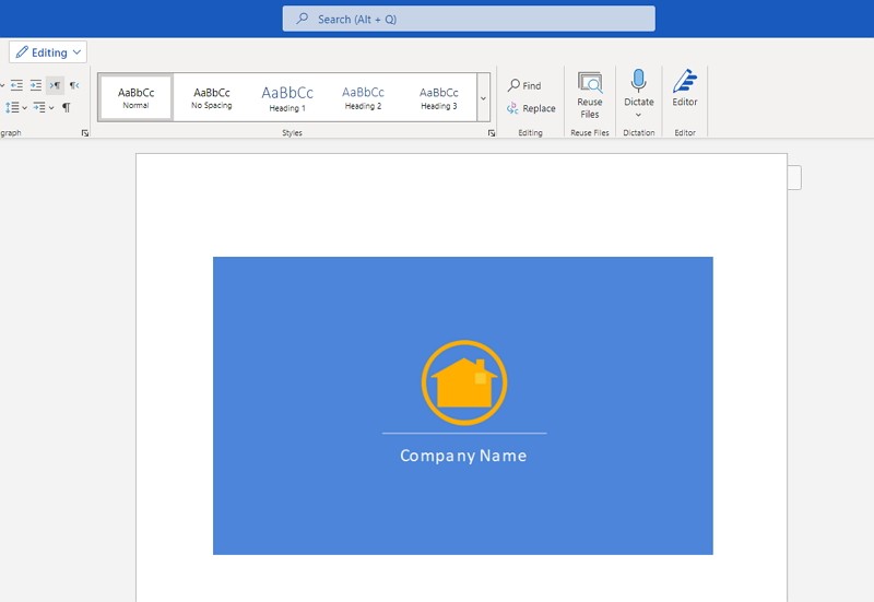 how to make a business card in Word