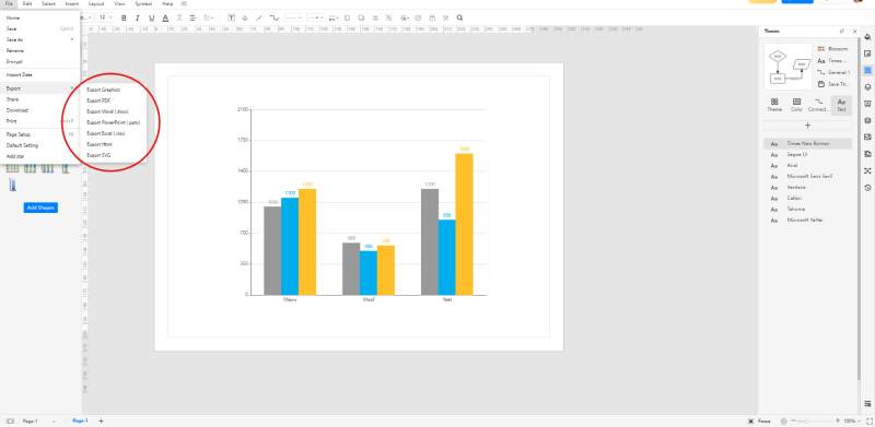 How to Create a Clustered Column Chart - save and export