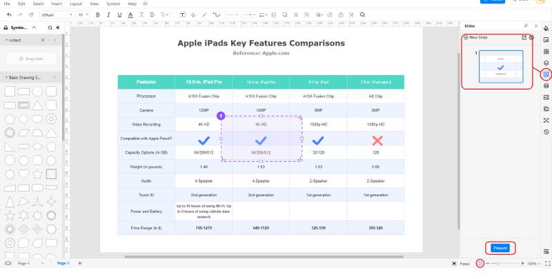 How to Create a Comparison Chart - presentation