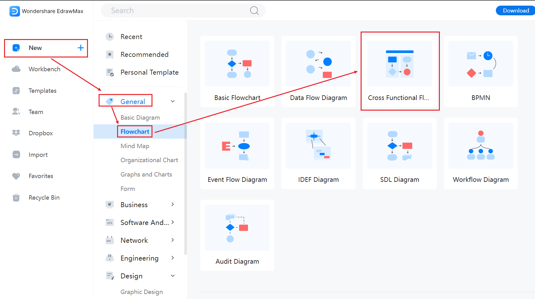 How To Create A Cross Functional Flowchart Edrawmax Online 9274