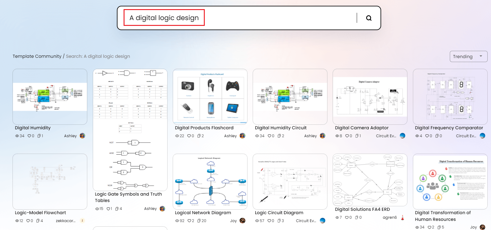 How to Create a Digital logic design Online - select template