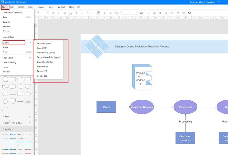 How To Make A Flowchart In Visio Edrawmax Online 3425