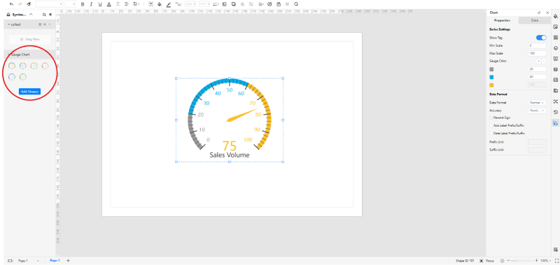 How to Create a Gauge Chart - symbol