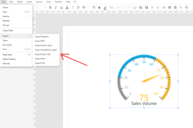 How to Create a Gauge Chart - Save and export