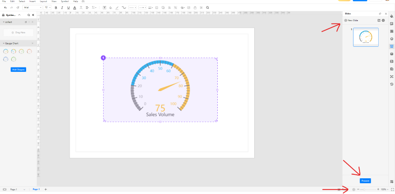 How to Create a Gauge Chart - presentation