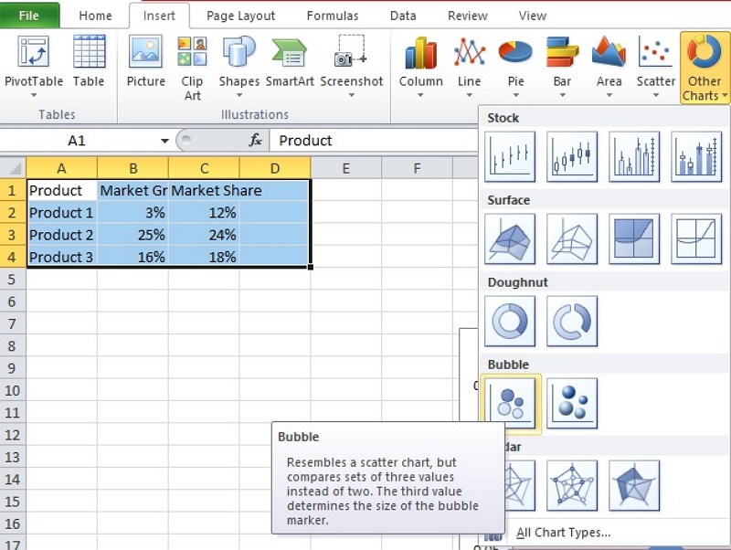 how to make a matrix in Excel