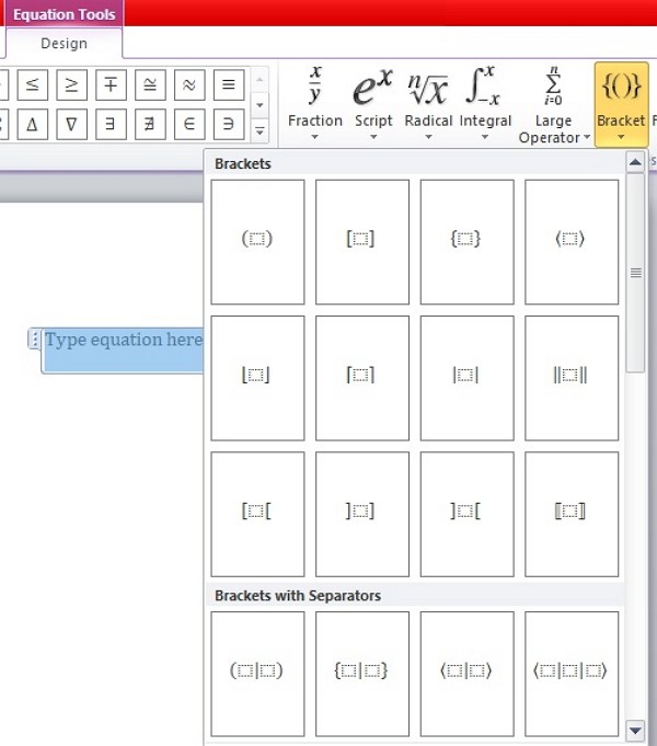 matrix bracket