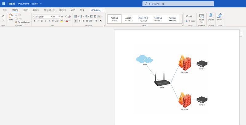 how to make a network diagram in Word