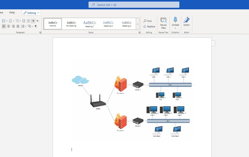 how to make a network diagram in Word
