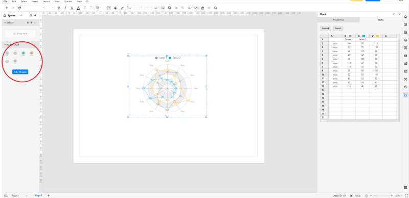 How to Create a Spider Chart - symbol