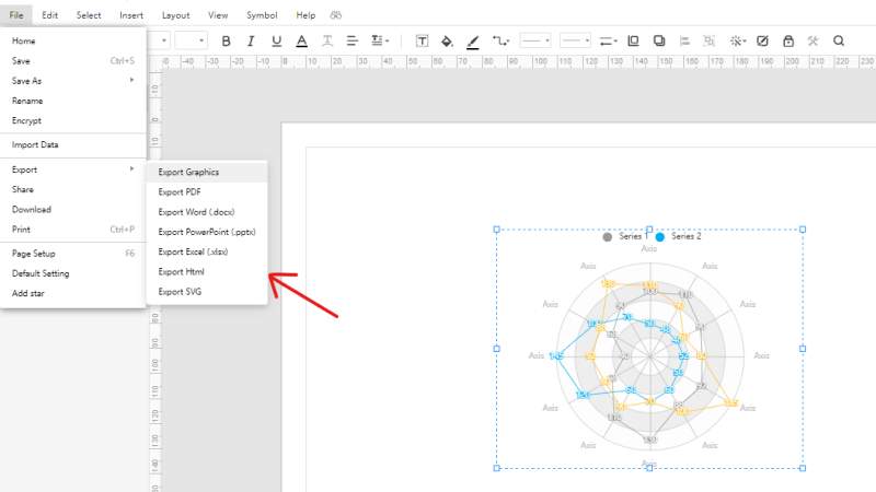 How to Create a Spider Chart - Save and export