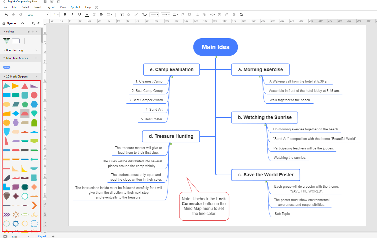 How to Create a spider diagram - symbol