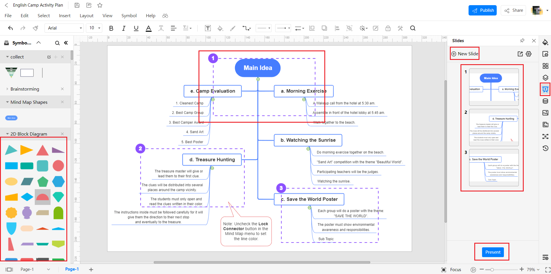 How to Create a spider diagram - presentation