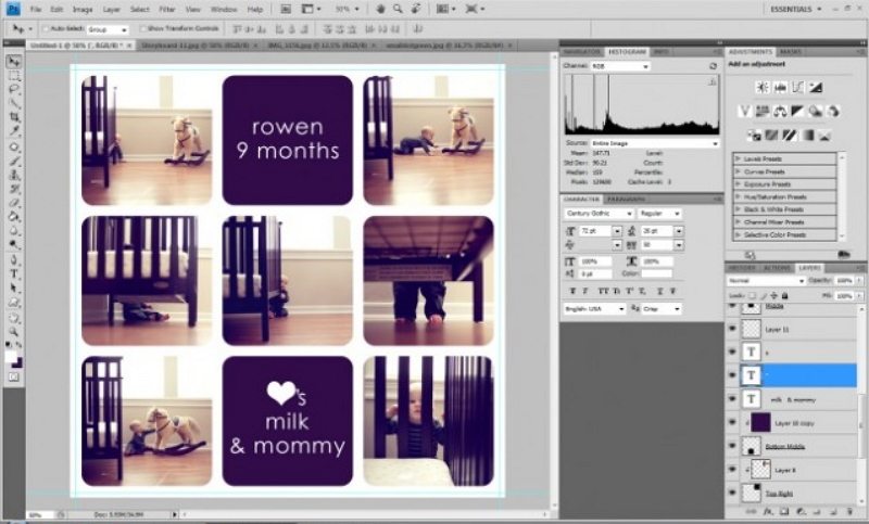 how to make a storyboard in Photoshop