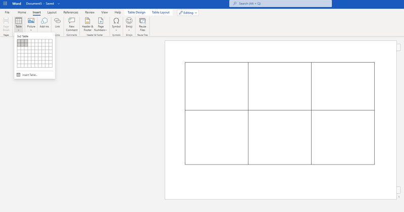 how to make a storyboard in Word