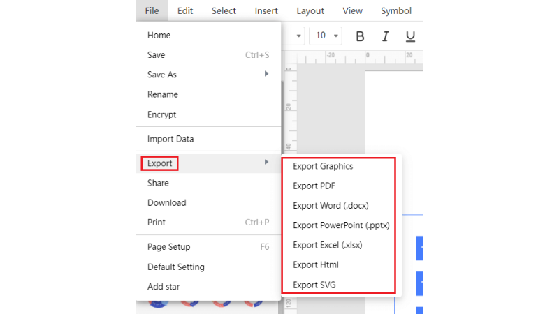 How to Create a Tape diagram Online - Export