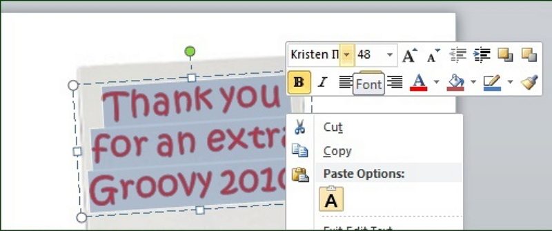 how to make a thank you card in Word