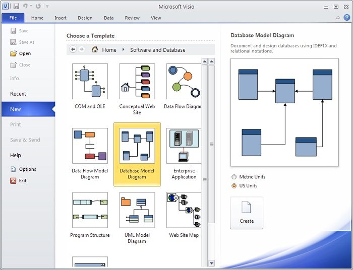 how to make an ER diagram in Visio