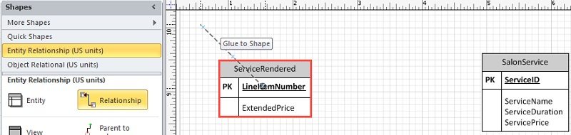 how to make an ER diagram in Visio