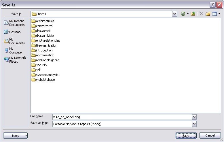 how to make an ER diagram in Visio