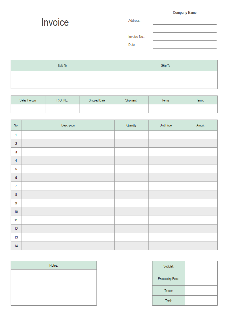 how to create an invoice in excel edrawmax online