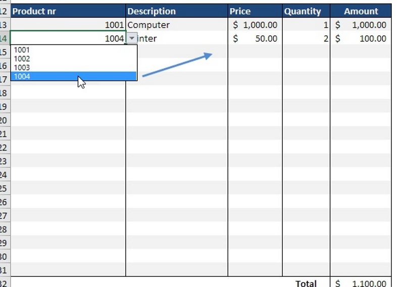 how to make an invoice in Excel