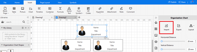 dynamic org chart builder with data stored in excel visio Chart wizard ...