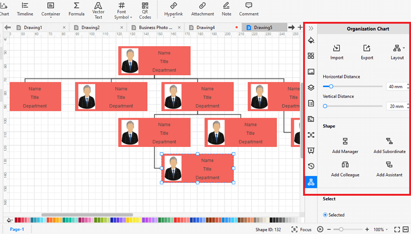 How To Create An Organizational Chart In Visio Edrawmax Online 4542