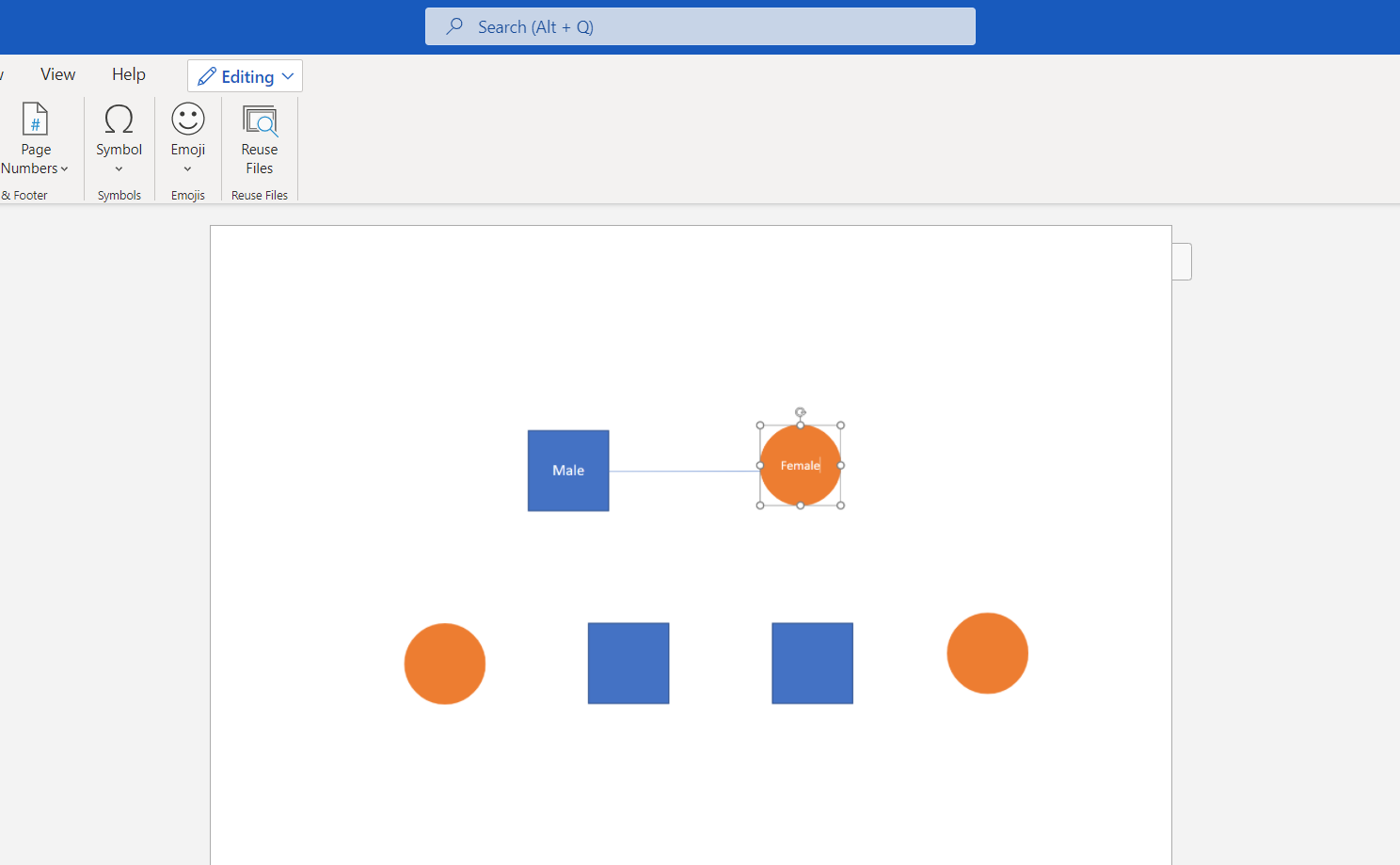 how to make a genogram on Word