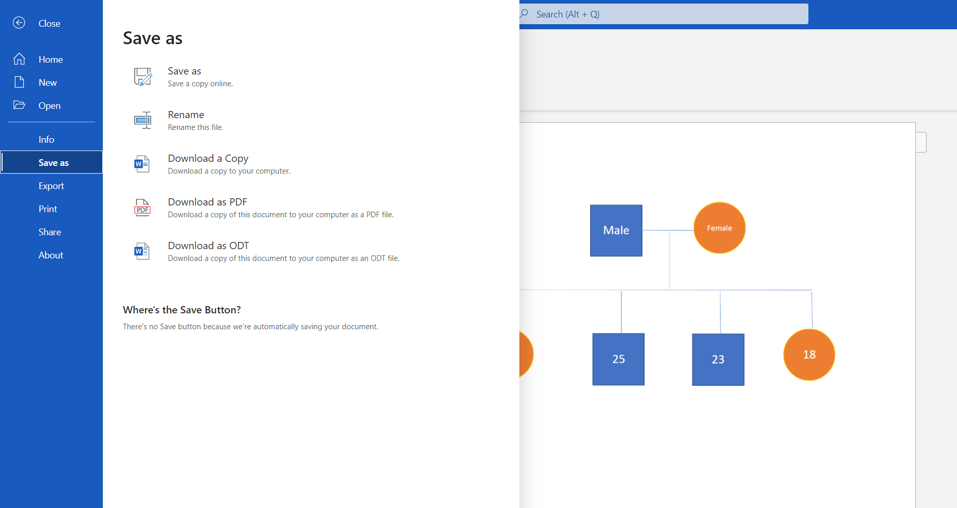 how to make a genogram on Word