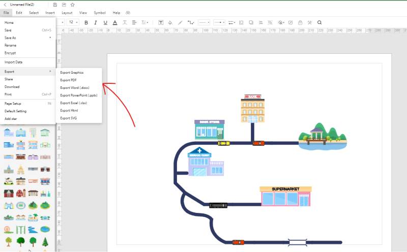How To Draw A City Map EdrawMax Online How To Draw A City Map EdrawMax Online