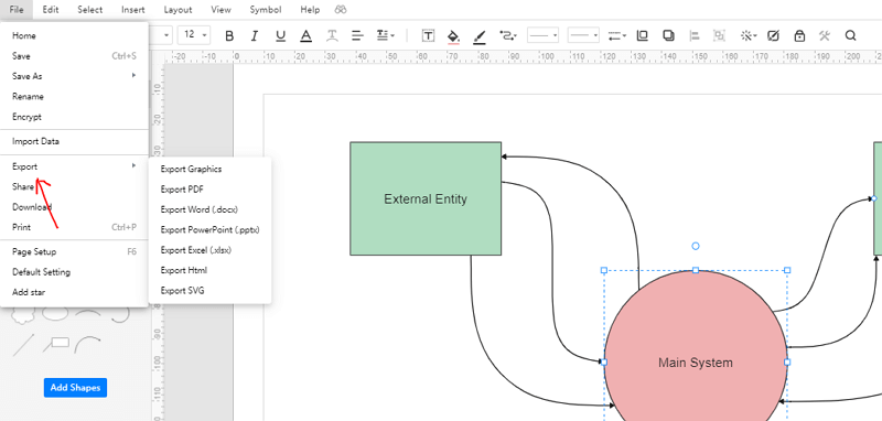 how to draw context diagram